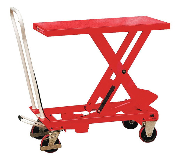 DAYTON Scissor Lift Cart,550 lb.,Steel,Fixed 33W288