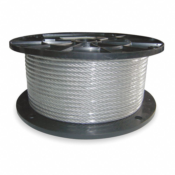 DAYTON Cable,1/16 In,L500Ft,WLL96Lb,7x7,SS 2VJR2
