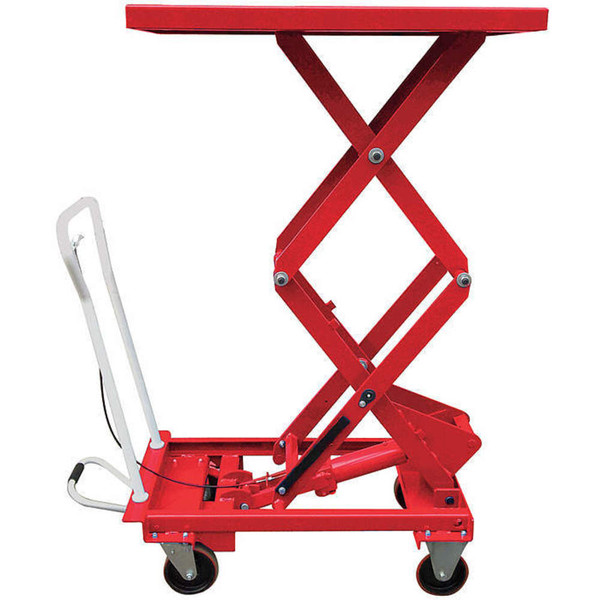 DAYTON Scissor Lift Cart,660 lb.,Steel,Fixed 33W295