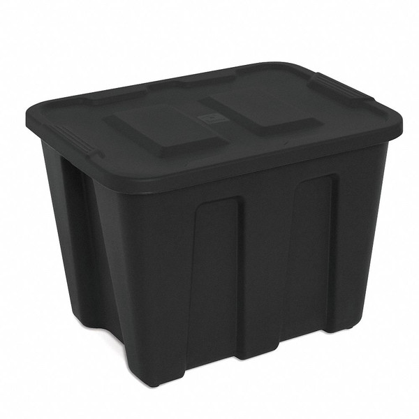 DURABILT Storage Tote,17-1/2 In. H,16-1/2 In. L 6921GRBBK.08