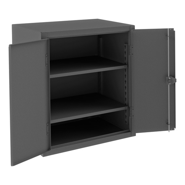 DURHAM Counter Height Storage Cabinet,Gray,12ga HDC-243636-2S95
