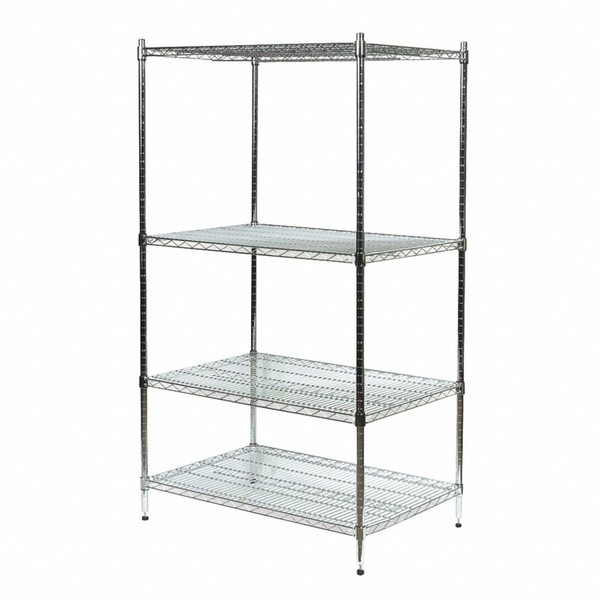 GENERIC Wire Shelving,Starter,74" H,Chrome 2KNZ8