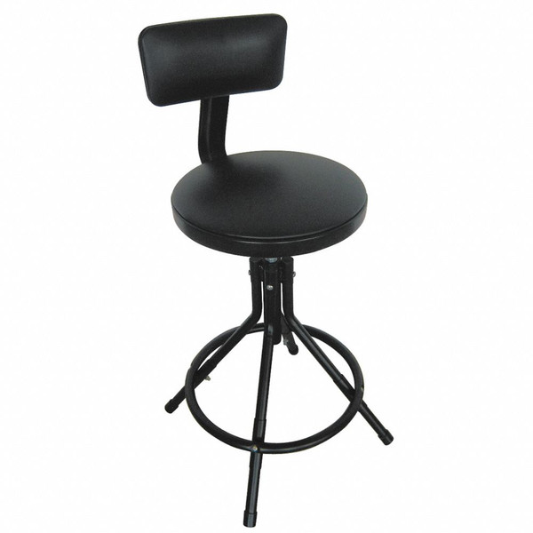 GENERIC Round Stool,Yes Backrest,24 to 28 in. 5NWH8