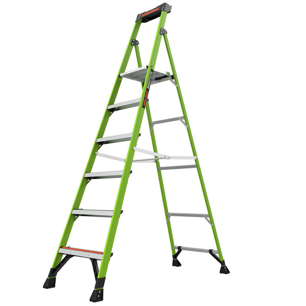 LITTLE GIANT Stepladder,375 lb. Ld Cap.,Fiberglass 15388-001