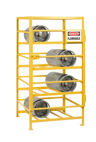 LITTLE GIANT Gas Cylinder Rack,36x48,Capacity 12 GSC-3648-70
