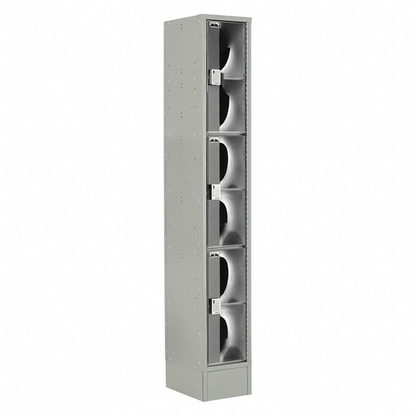 LOCKUP Wrdrb Lockr,Clearview,1 Wide,3 Tier,Gray LCRL-1W3T-PC1S-02-31-A