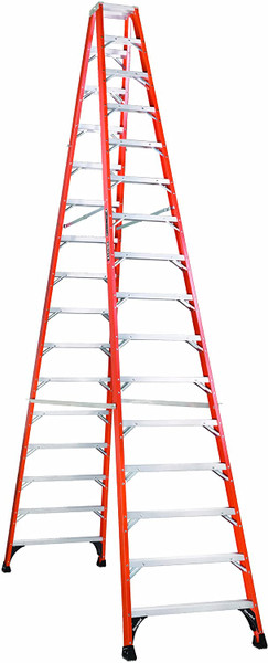 16' BRUTE 375 FIBERGLASSTWIN STEP LADDER