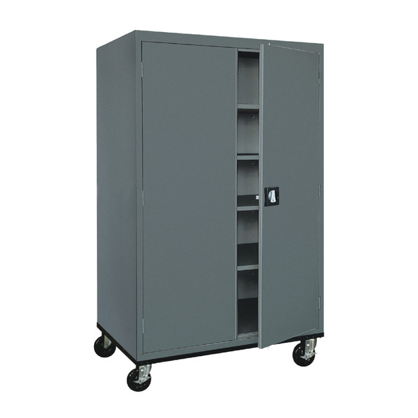 SANDUSKY Mobile Storage Cabinet,Welded,Charcoal TA4R462472-02