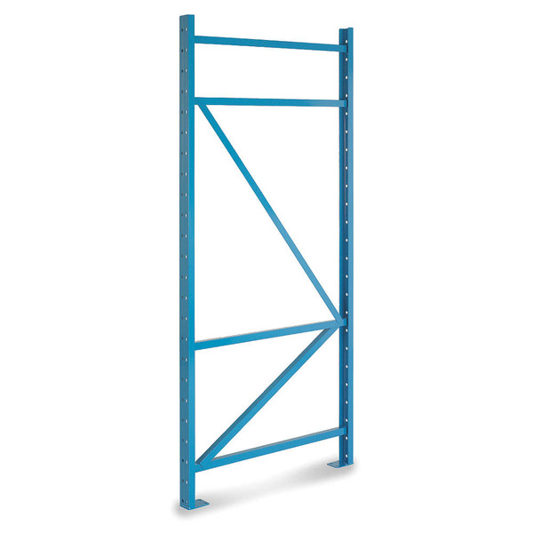 STEEL KING Pallet Rack Upright Frame,48D x 96H,Blue BCF4L048096PB