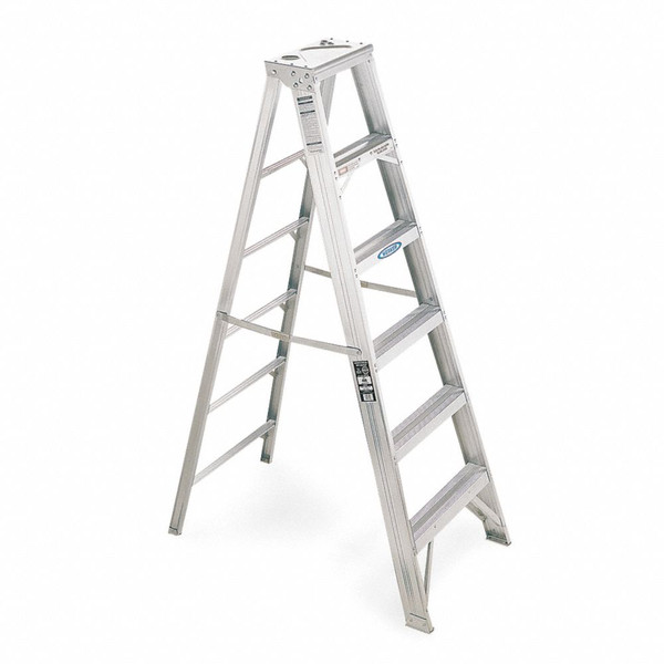 Werner 406 Aluminum Stepladder, Type IAA, 6 ft Height, 24.72 in Width, 375 lb Load Capacity