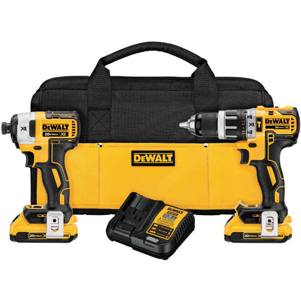 DEWALT Cordless Combo Kit,20.0 V,2 Tools,2 Batt DCK287D2