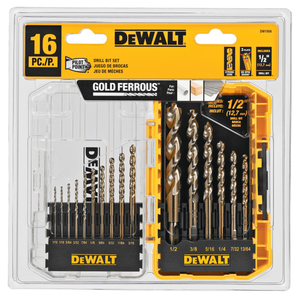 Dewalt DW1956 16 Pc Pilot Point Drillbit Set (1 ST)
