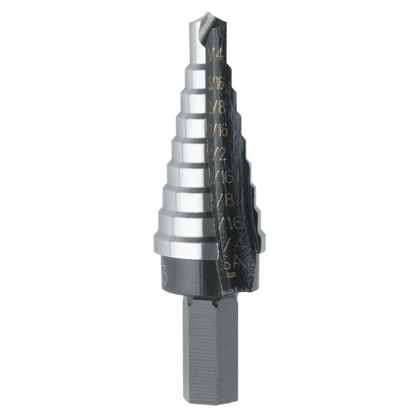 IRWIN UNIBIT Step Drill Bit,HSS,9 Sizes,1/4-3/4 In. UNIBIT 3