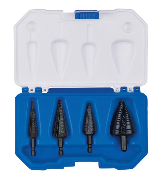 LENOX Step Drill Bit Set,HSS,1/8-1-3/8 In,4 pc 30929-VB30929