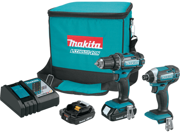 MAKITA Cordless Combo Kit,18.0 V,2 Tools,2 Batt CT225R