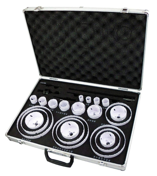 WESTWARD Hole Saw Set,Bi-Metal,30 Pcs 12G709