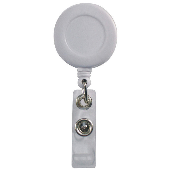 GENERIC Badge Reel Retractable w/Clip WH,PK10 25DU68