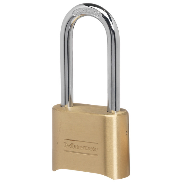 MASTER LOCK Combination Padlock,Bottom,Brass 175LH