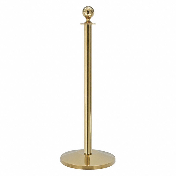 QUEUEWAY Ball Top Rope Post,Polished Brass,39 in. QWAY312-2P