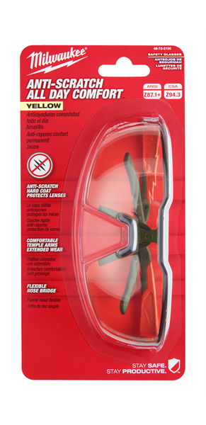 Milwaukee Safety Glasses - Anti-Scratch Lenses - 48-73-2100