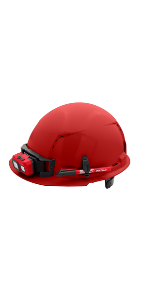Milwaukee 48-73-1228 Red Front Brim Vented Hard Hat w/6pt Ratcheting Suspension - Type 1, Class C