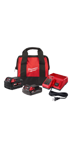 Milwaukee 48-59-1850TP M18 5.0Ah + 2.0Ah Starter Kit W/ Bag
