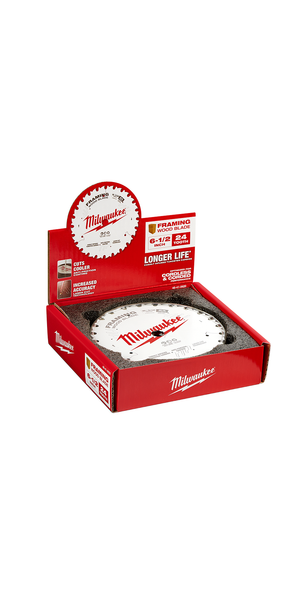 Milwaukee 6-1/2" 24T Framing Circular Saw Blades Bulk 10 - 48-41-0620