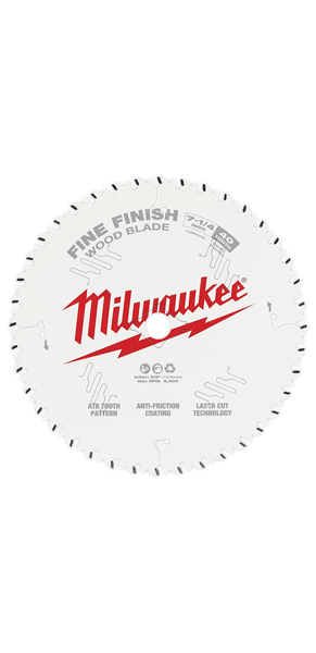Milwaukee 7-1/4" 40T Fine Finish Circular Saw Blade - 48-40-0726