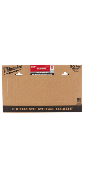 Milwaukee 30-9/16 in. 8/10 TPI Compact Extreme Thick Metal Band Saw Blade 25PK - 48-39-0635