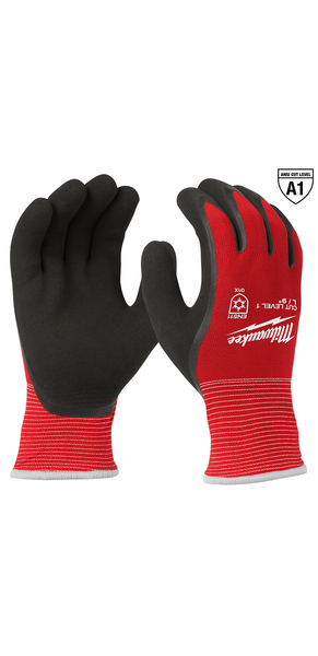 Milwaukee Cut Level 1 Winter Dipped Gloves - 48-22-8912
