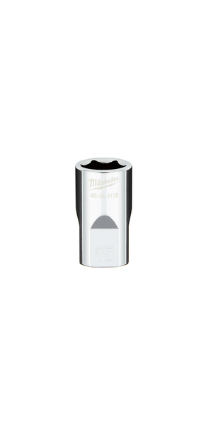 Milwaukee 45-34-9116 1/2 in. Drive 15MM Metric 6-Point Socket with FOUR FLAT Sides
