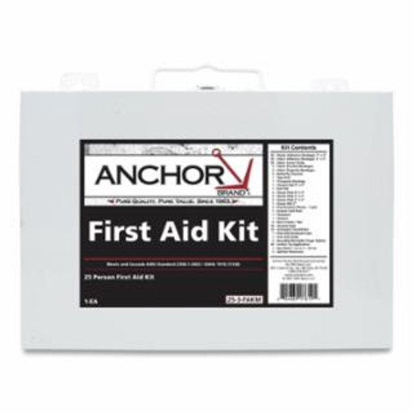 ANCHOR BRAND 25 PERSON 2009 FIRST AIDKIT METAL 825-03-12M