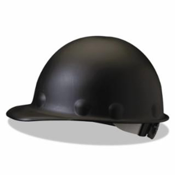 P2A HARD HAT  BLACK  RATCHET W/ QUICKLOK