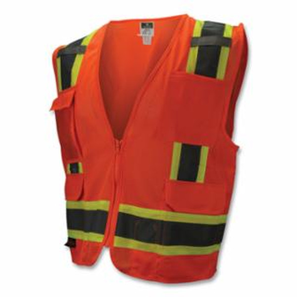 2TONE SURV TPR/CL2 MSH SAFETY VST-ORG-M