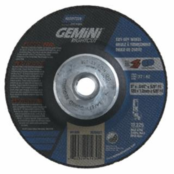 NORTON 4-1/2"X1/4"X7/8" GEMINITYPE 27 RAISED HUB 66252842027