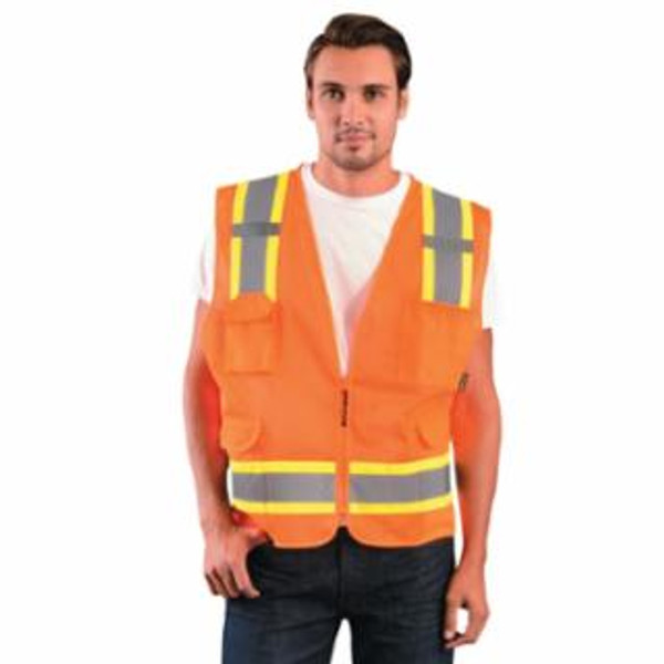 OCCUNOMIX CL 2 VEST-MESH-2TONE-ZIP-8 POC-XL-O ECO-ATRNSM-OL