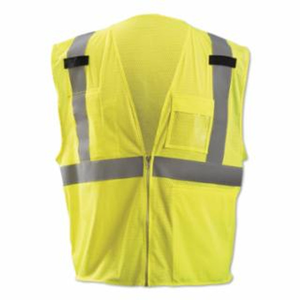 OCCUNOMIX CLASS 2 MESH TABLET VEST  2" TAPE  ZIP  5X  YEL LUX-GCZTAB-Y3X