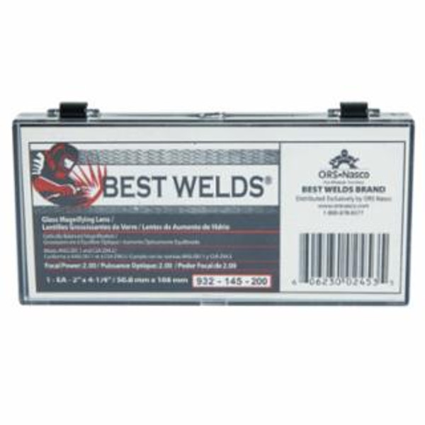 BEST WELDS BW-2X4-1/4 GLASS MAG LENS 2.50 DIOPTER 901-932-145-200