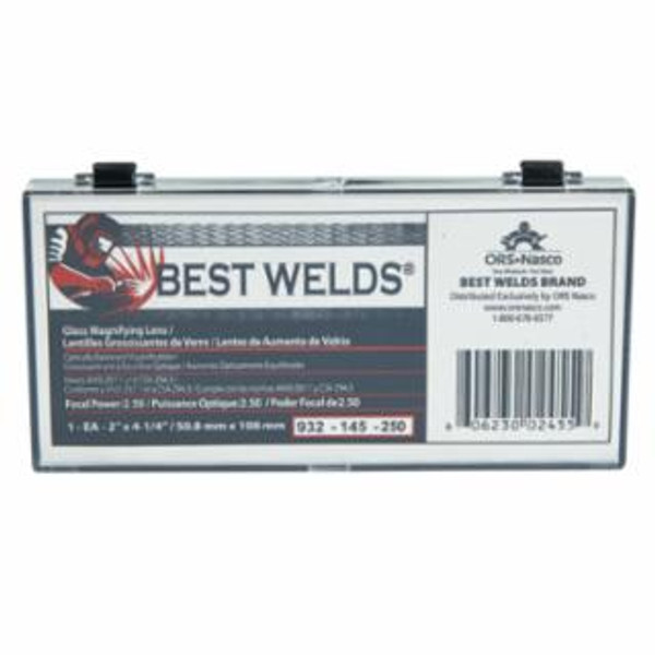 BEST WELDS BW-2X4-1/4 GLASS MAG LENS 3.50 DIOPTER 901-932-145-250
