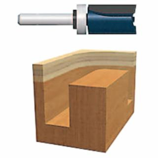 Bosch Power Tools 85680M 1/2" Ct Straight Routerbit 2-Flutes Top Bearing (1 BIT)