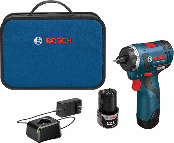 BOSCH POWER TOOLS 12V MAX BRUSHLESS POCKETDR KT W/2 2.0AH BAT