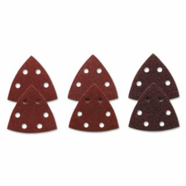 BOSCH POWER TOOLS RED DETAIL SANDING TRIANGLE- 60/120/240GR (6PK)