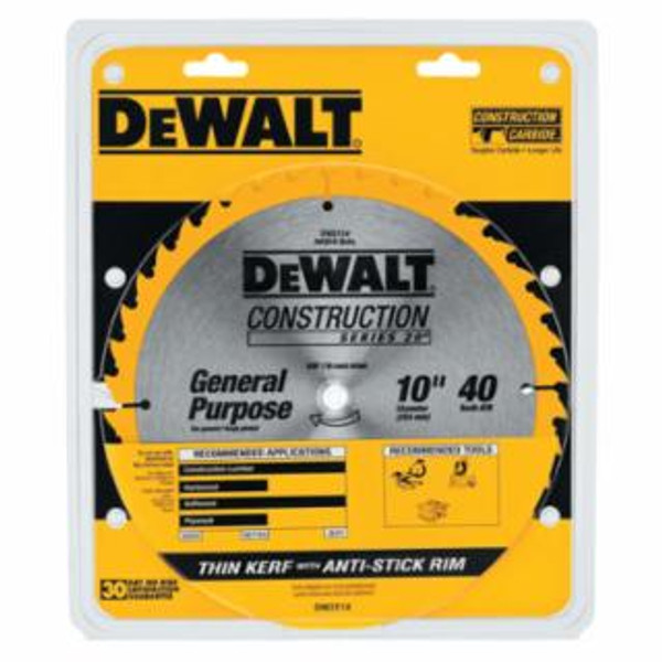 DEWALT® 10" 40T THIN KERF TABLE