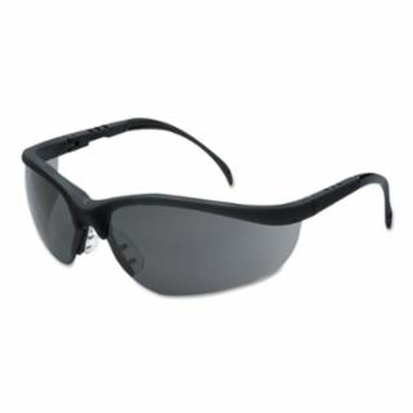 MCR SAFETY KLONDIKE BLACK FRAME SAFETY GLASSES GREY AF LENS