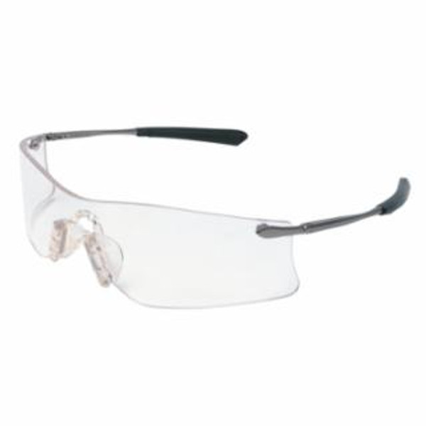 MCR SAFETY RUBICON METAL TEMPLE SAFETY GLASSES CLR AF LENS