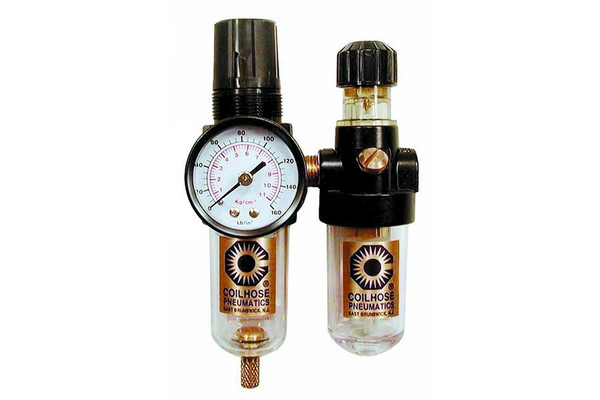 COILHOSE PNEUMATICS 1/4 FILTER COMBO W/LUBRICATOR & GAUGE