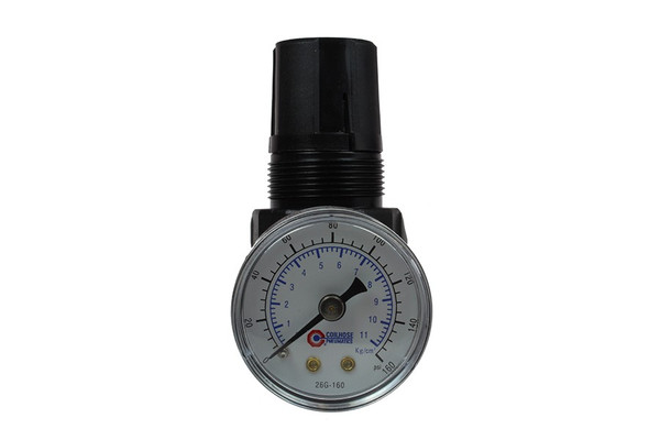 COILHOSE PNEUMATICS 1/8" MINI ALUMINUM REGULATOR W/GAUGE