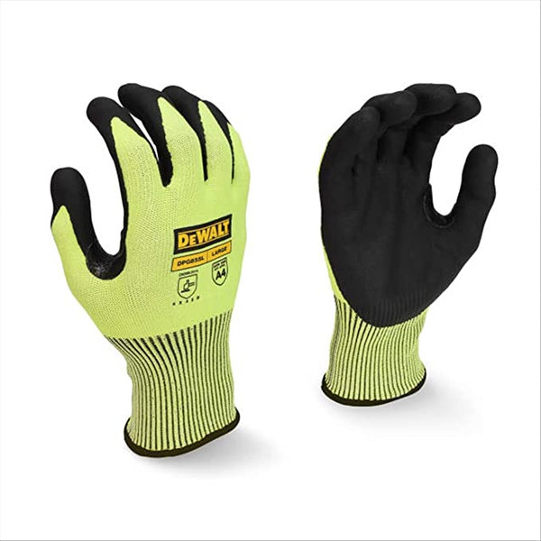 DEWALT TAGGED HI-VIS FIBERGLASSCUT GLOVE - S