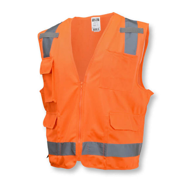 RADIANS SURV TPR/CL2 SOL/MESH SAFETY VEST-ORG-2X