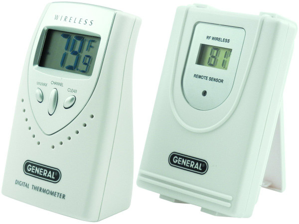 GENERAL TOOLS WIRELESS THERMOMETER W/REMOTE SENSOR